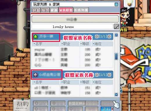 冒险岛家族大联?情义满天